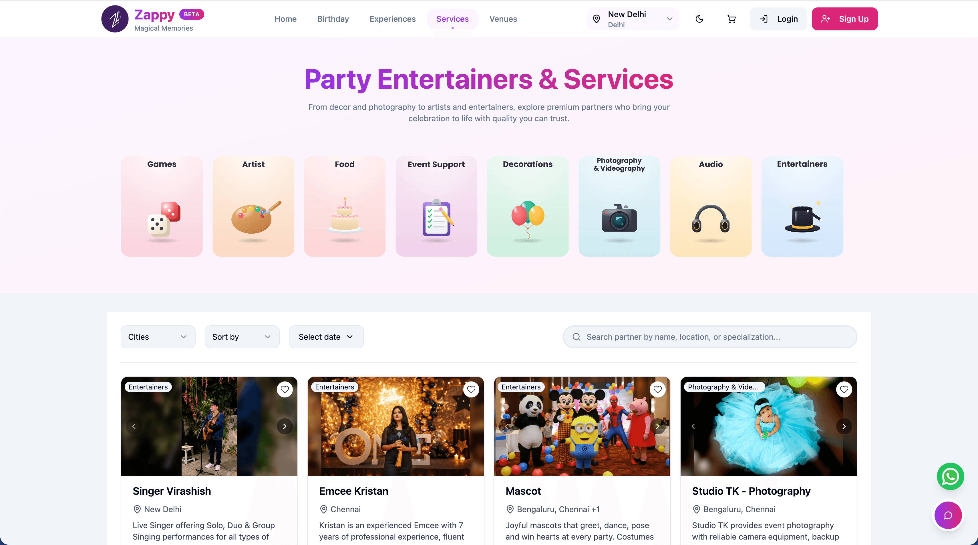 Zappy Eventz — screen 2